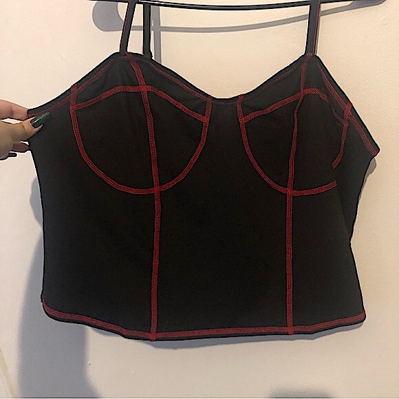 Hot topic contrast stitch tank top sz 2X NWT - Picture 3 of 8